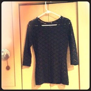 Lacy Black Top